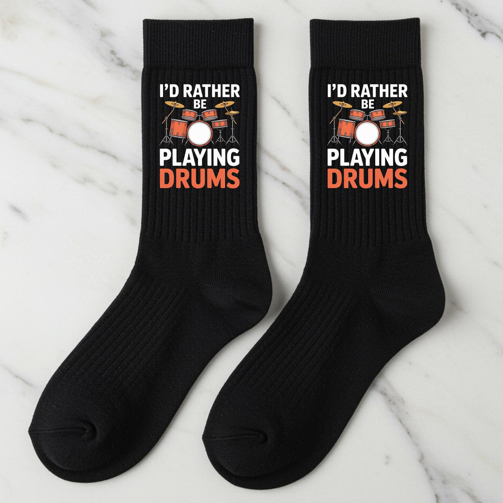 Drumming Socks, I'd Rather Be Playing Drums Gift