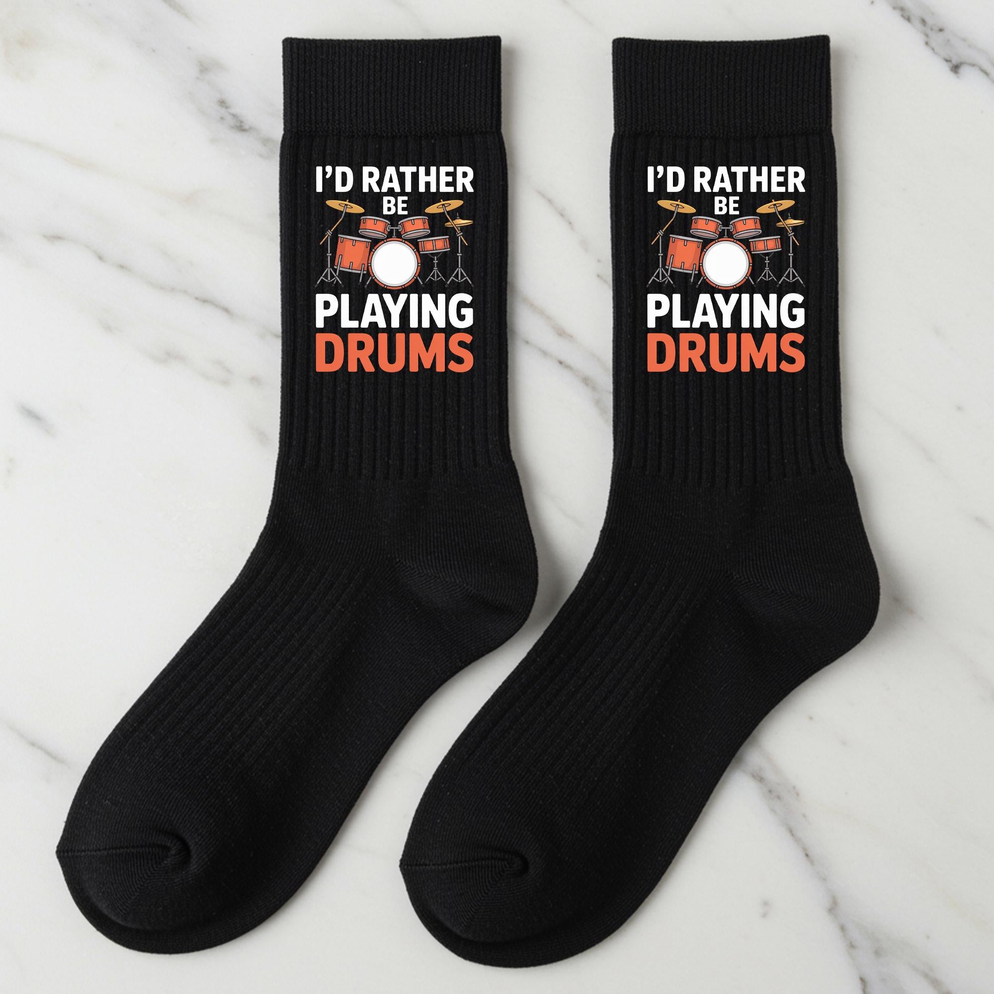 Drumming Socks, I'd Rather Be Playing Drums Gift