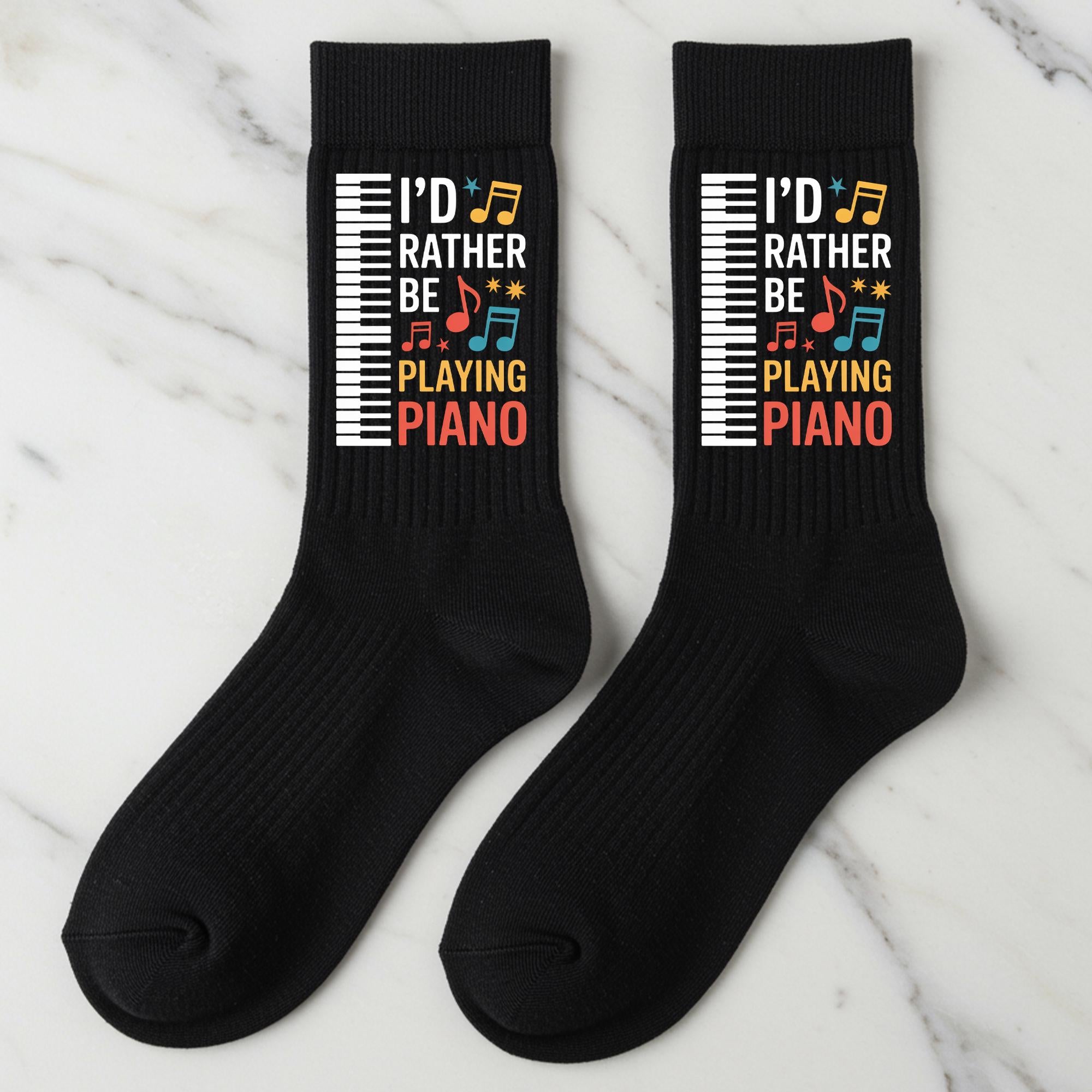 Piano Socks, I'd Rather Be Playing Piano Gift