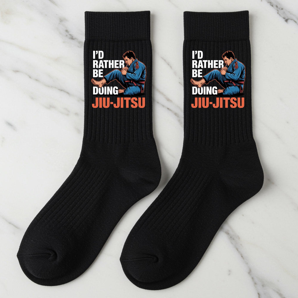 Jiu Jitsu Socks, I'd Rather Be Doing Jiu Jitsu Gift