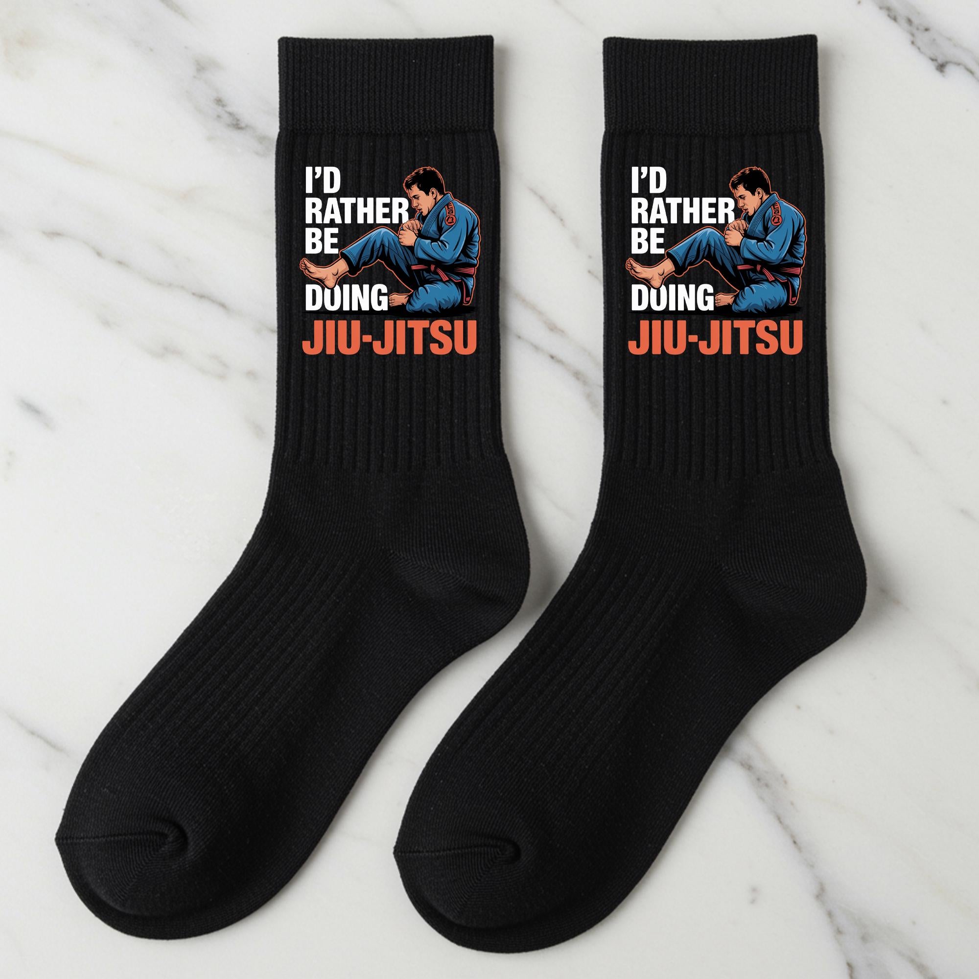 Jiu Jitsu Socks, I'd Rather Be Doing Jiu Jitsu Gift