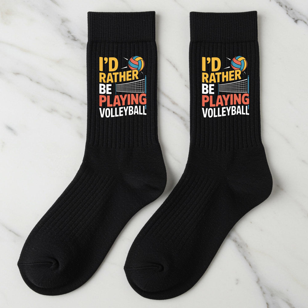 Volleyball Socks, I'd Rather Be Playing Volleyball Gift