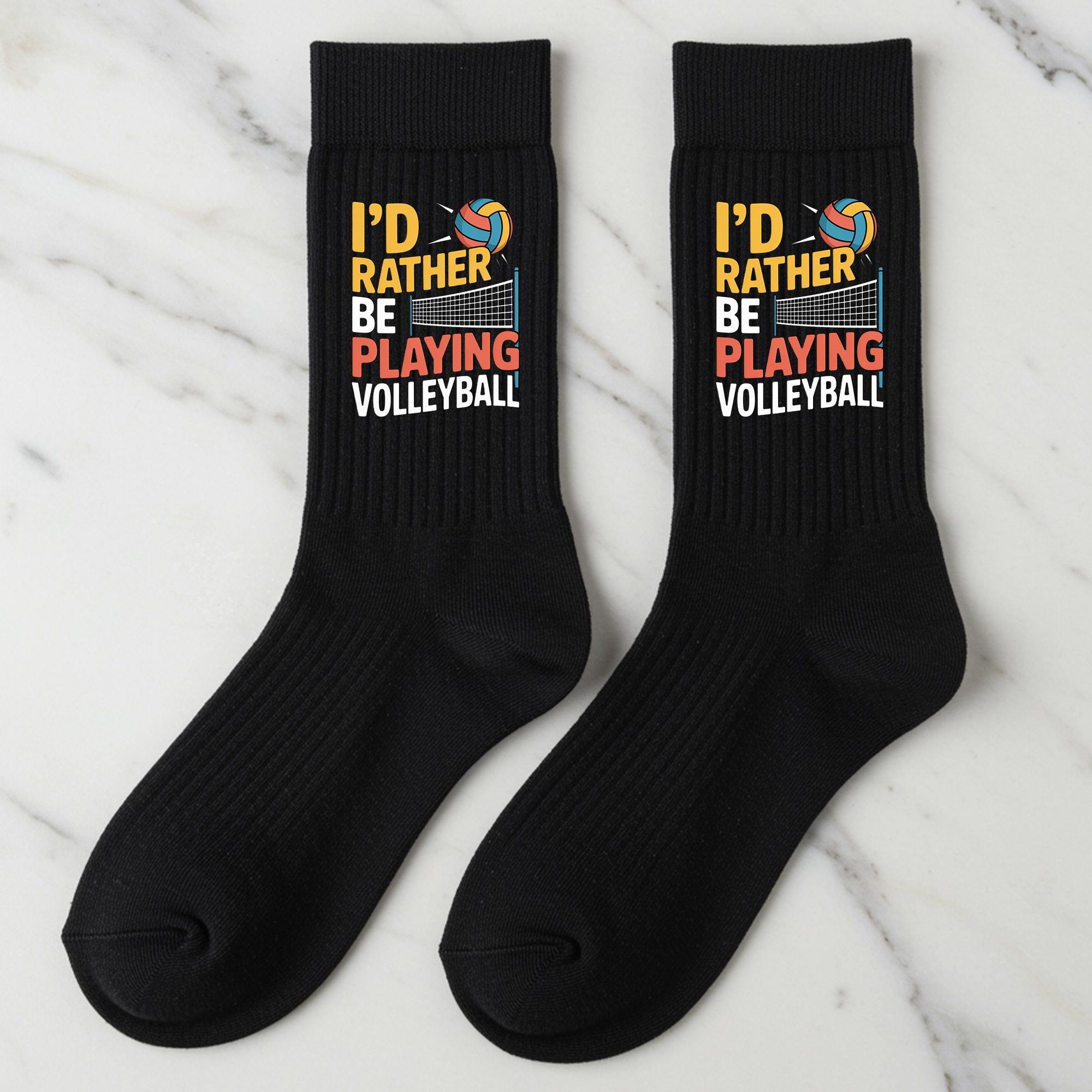 Volleyball Socks, I'd Rather Be Playing Volleyball Gift
