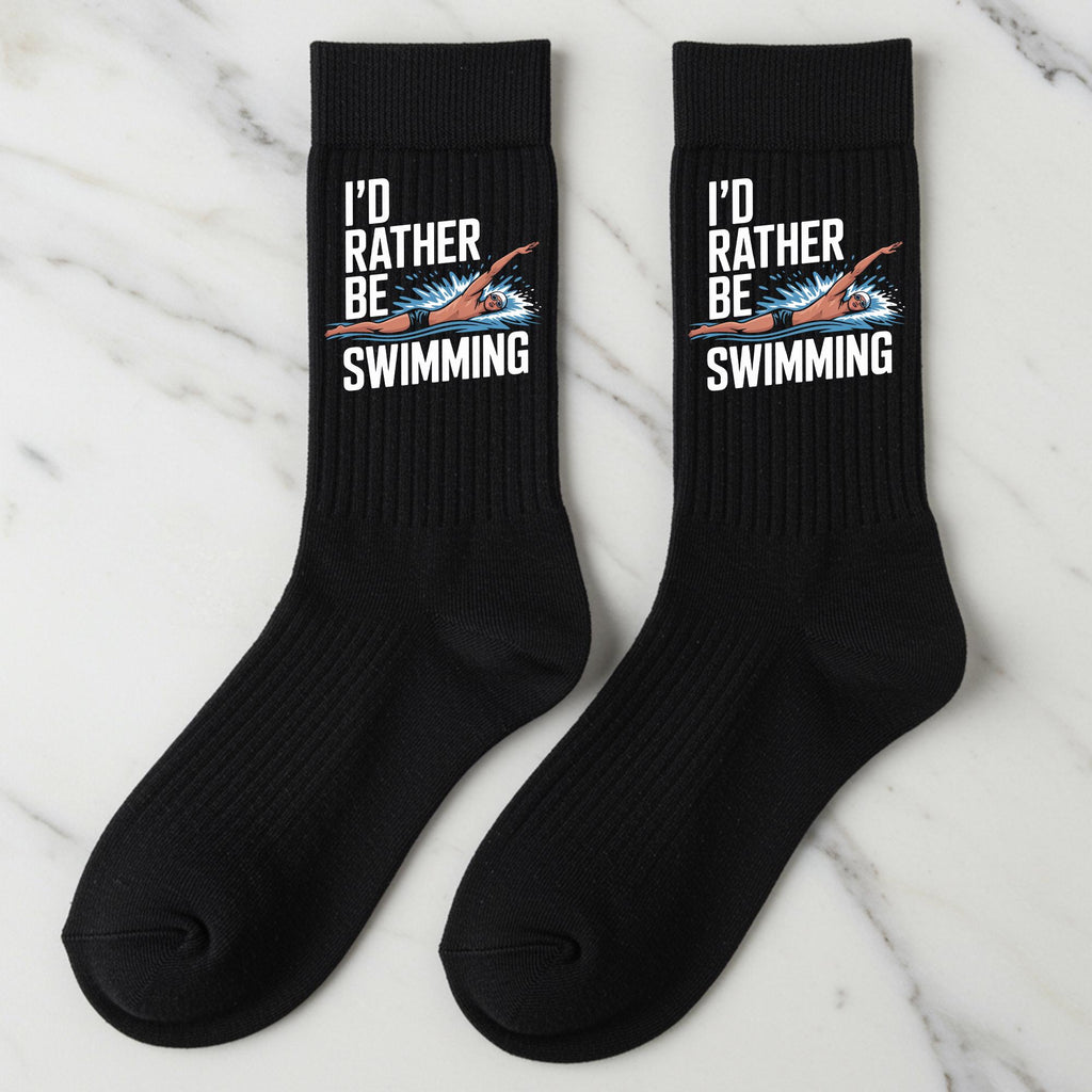 Swimming Socks, I'd Rather Be Swimming Gift