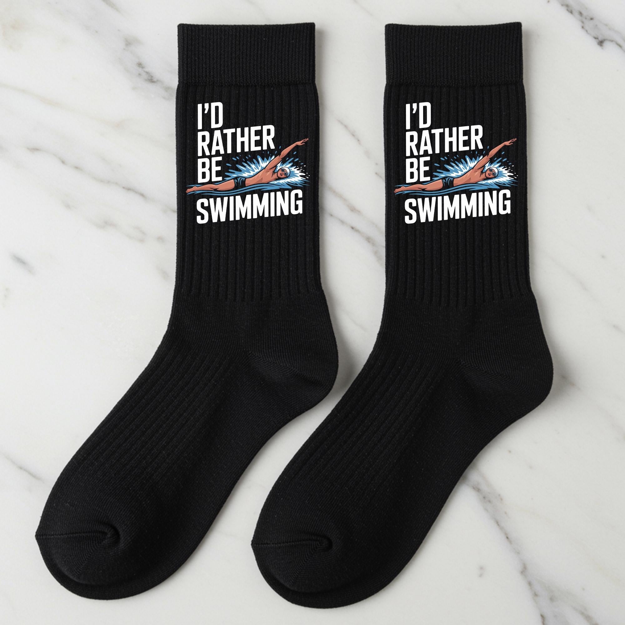 Swimming Socks, I'd Rather Be Swimming Gift