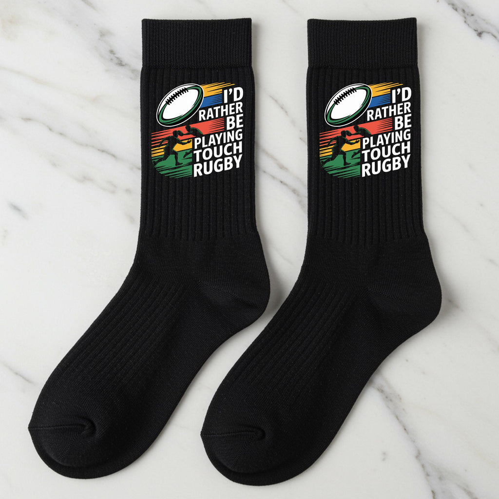 Touch Rugby Socks, I'd Rather Be Playing Touch Rugby Gift