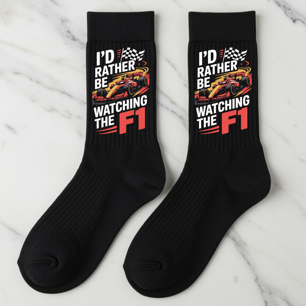 F1 Socks, I'd Rather Be Watching Formula 1 Gift