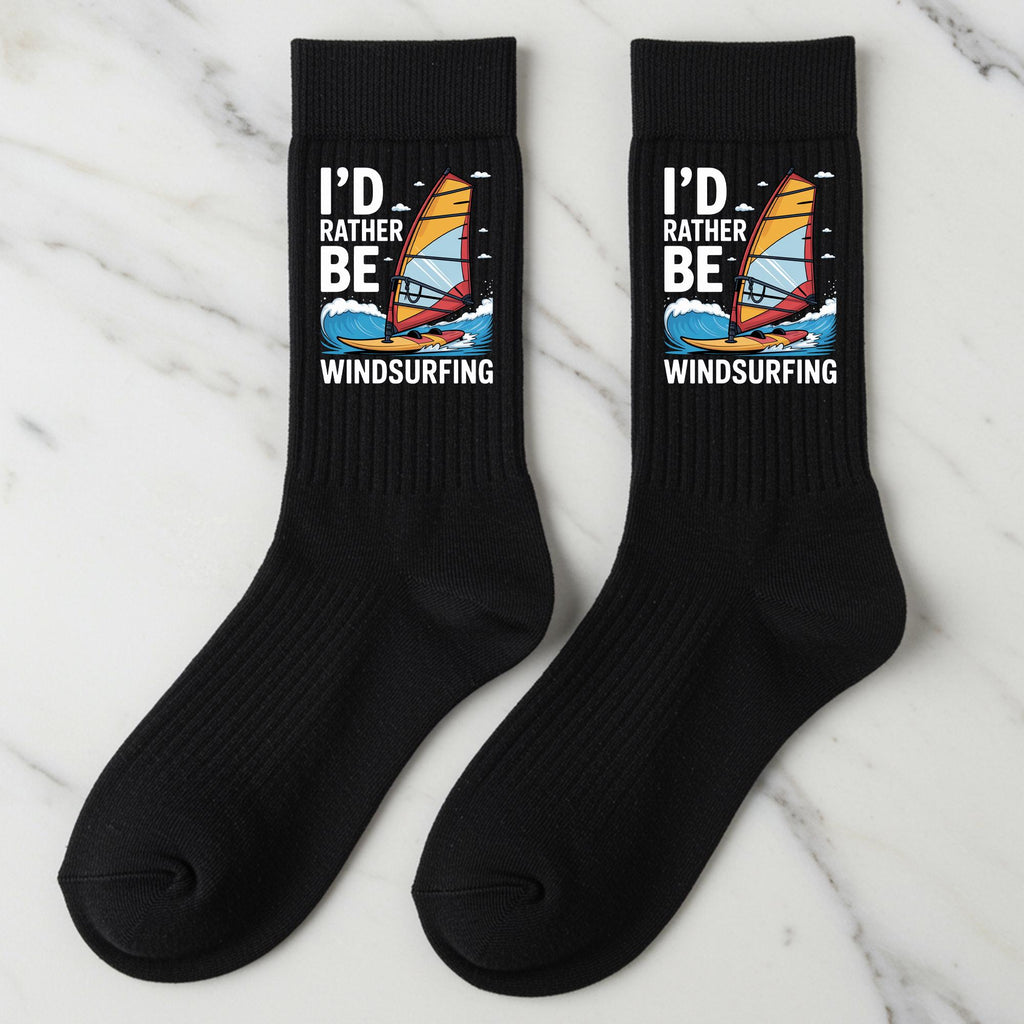 Windsurfing Socks, I'd Rather Be Windsurfing Gift