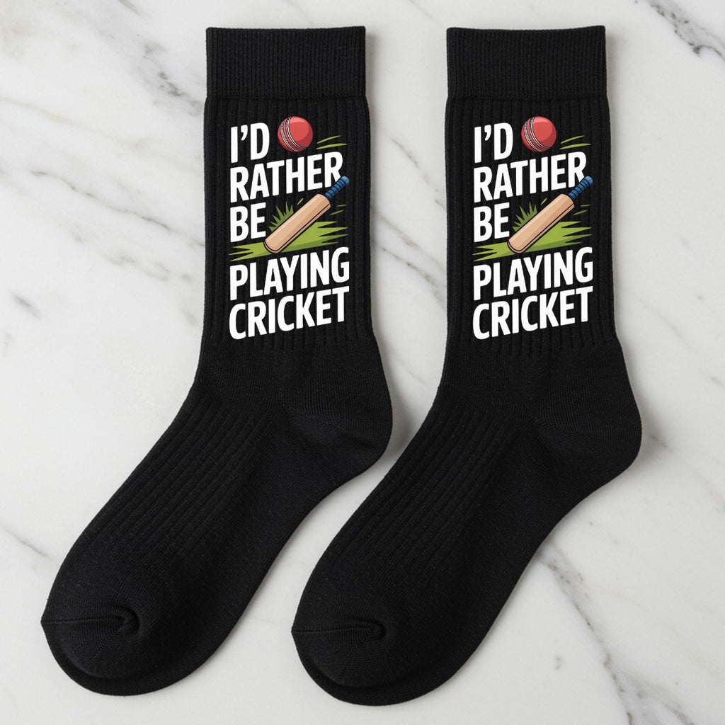 Cricket Socks, I'd Rather Be Playing Cricket Gift