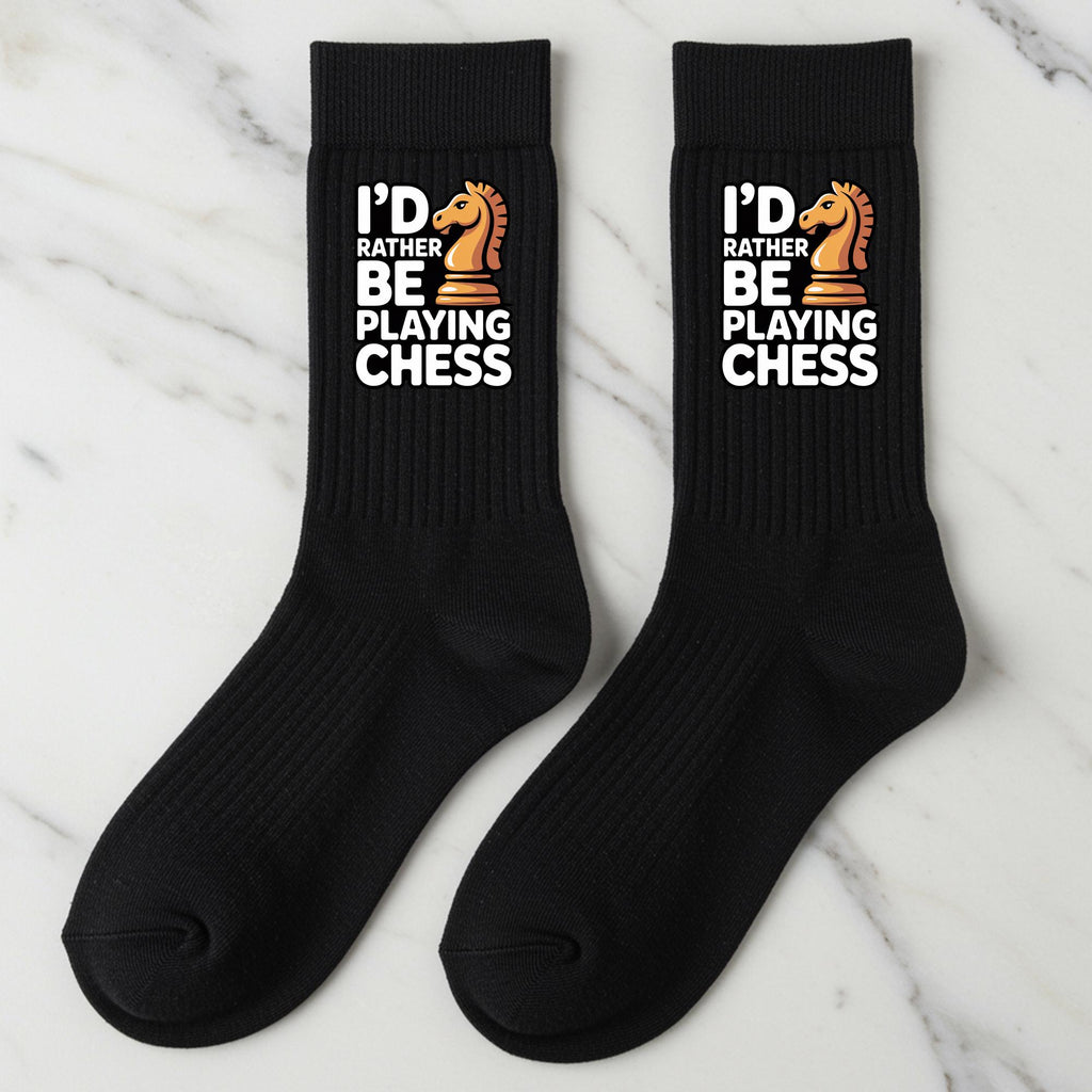 Chess Socks, I'd Rather Be Playing Chess Gift