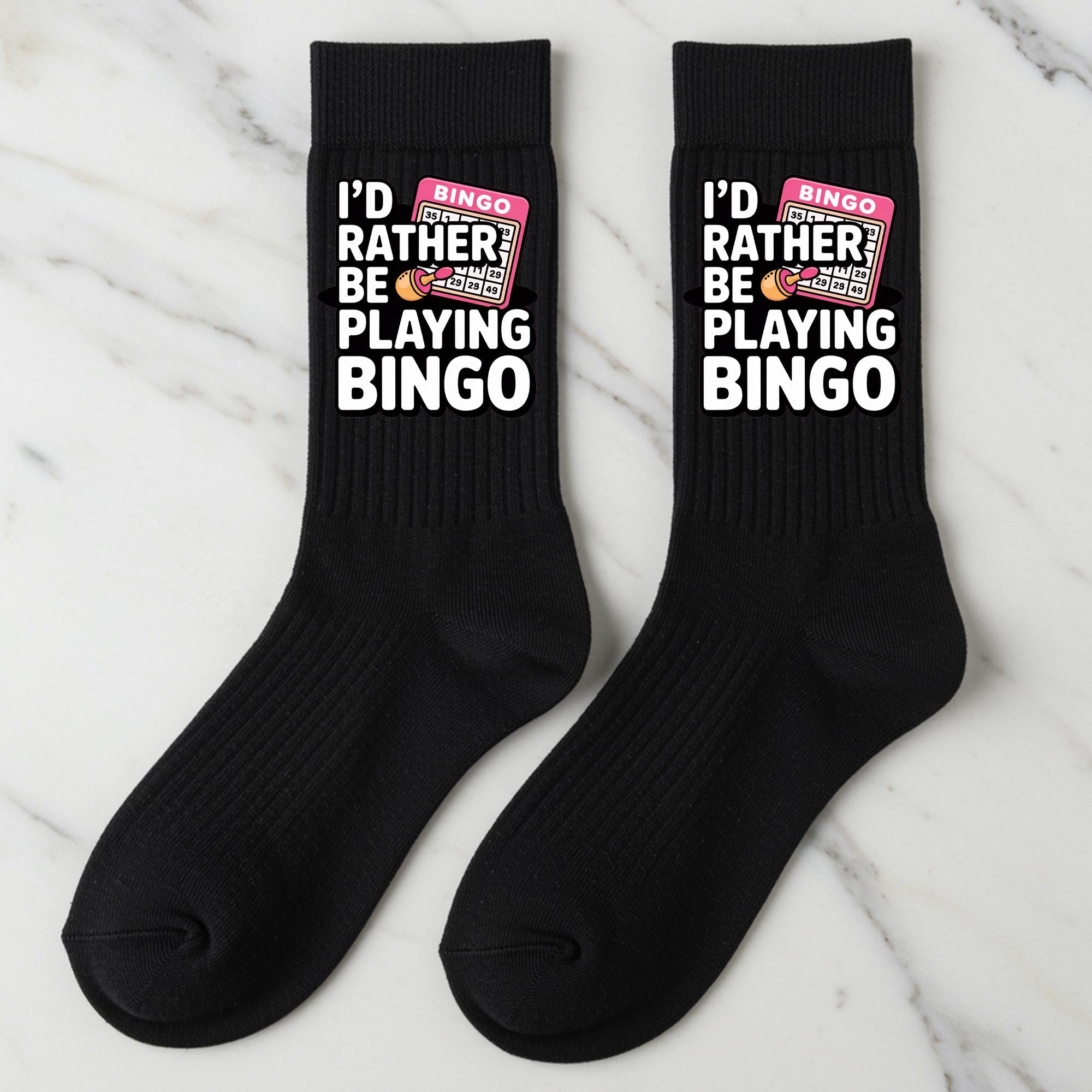 Bingo Socks, I'd Rather Be Playing Bingo Gift