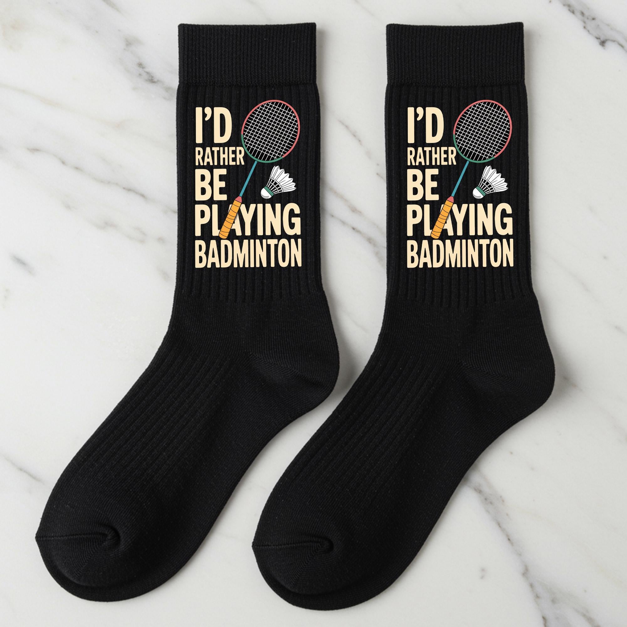 Badminton Socks, I'd Rather Be Playing Badminton Gift
