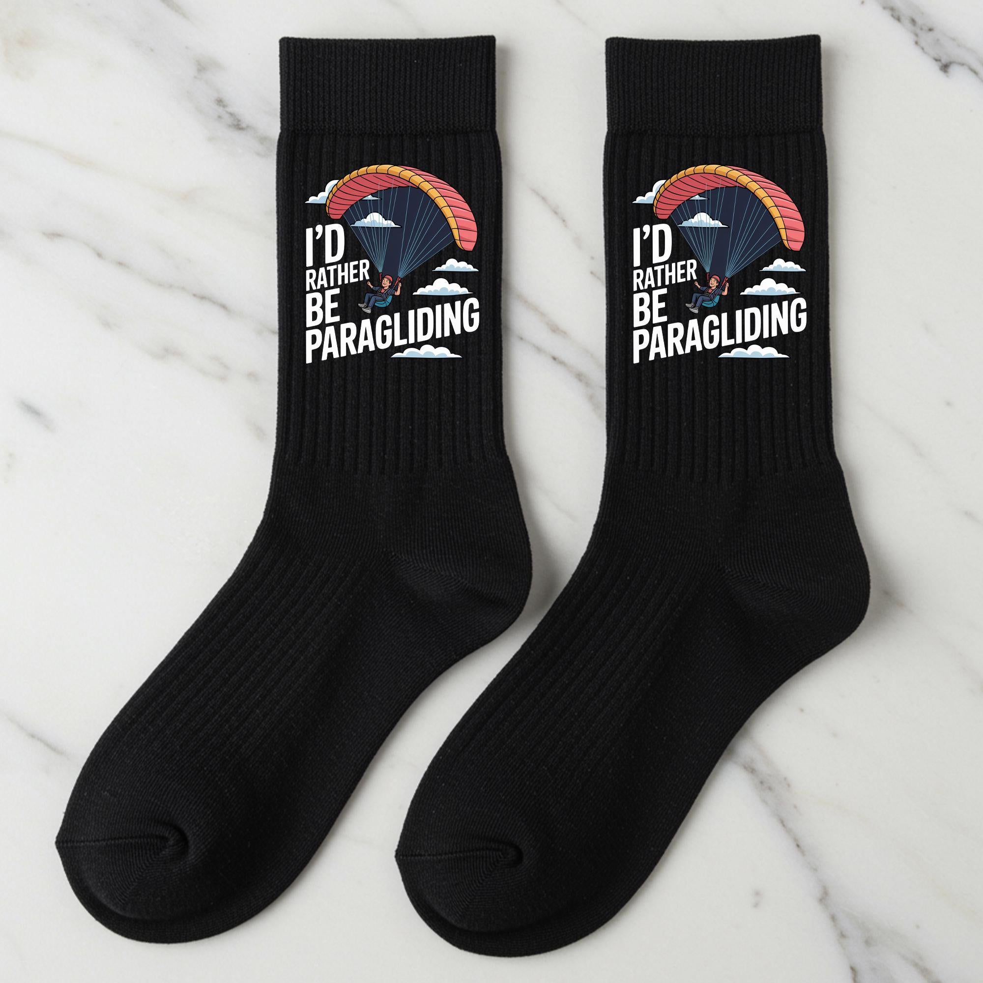 Paragliding Socks, I'd Rather Be Paragliding Gift