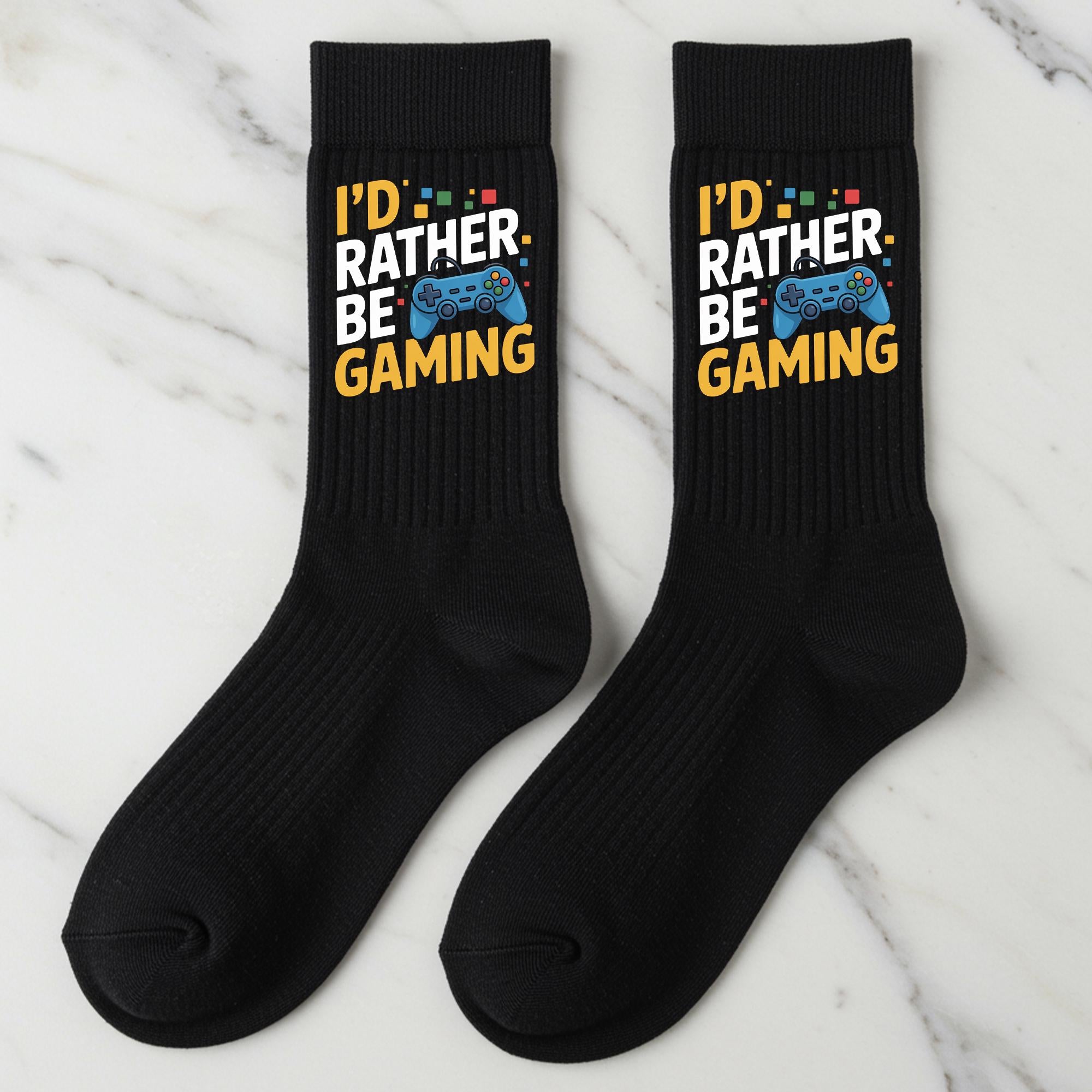 Gaming Socks, I'd Rather Be Gaming Gift