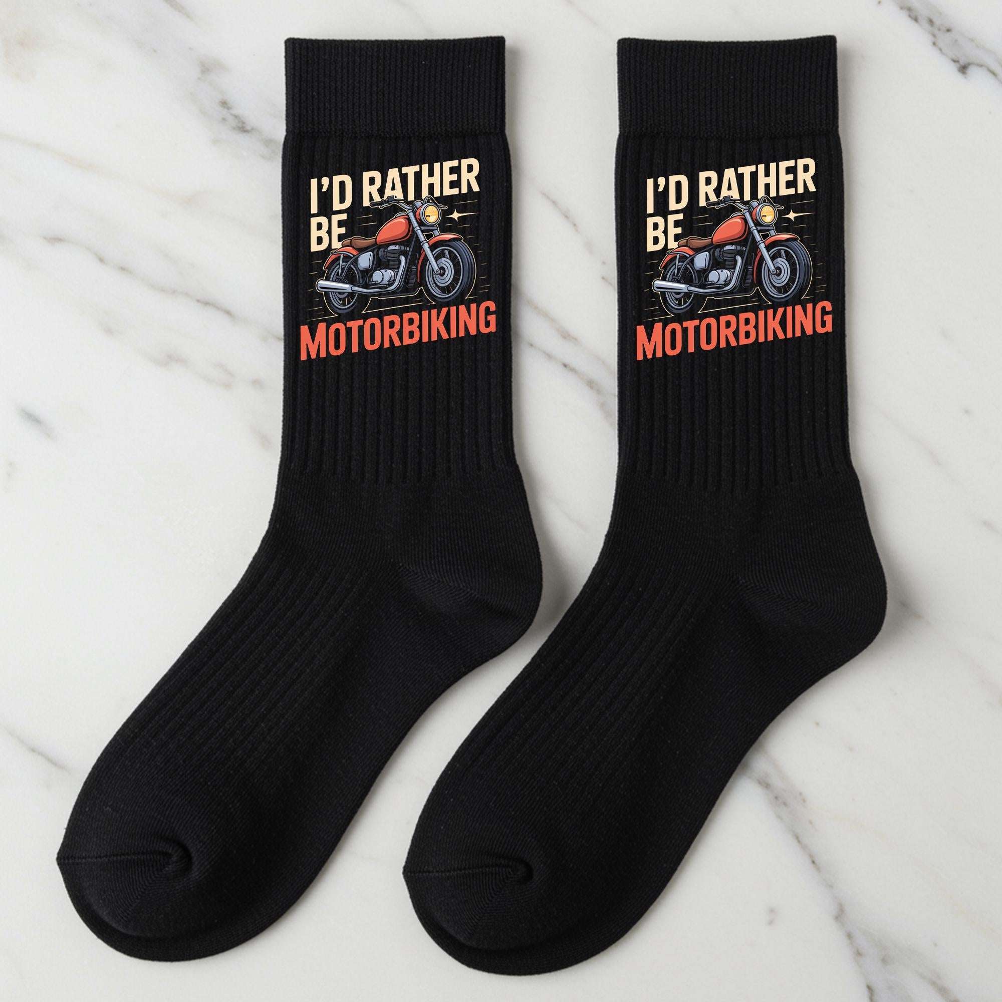 Motorbiking Socks, I'd Rather Be Motorbiking Gift