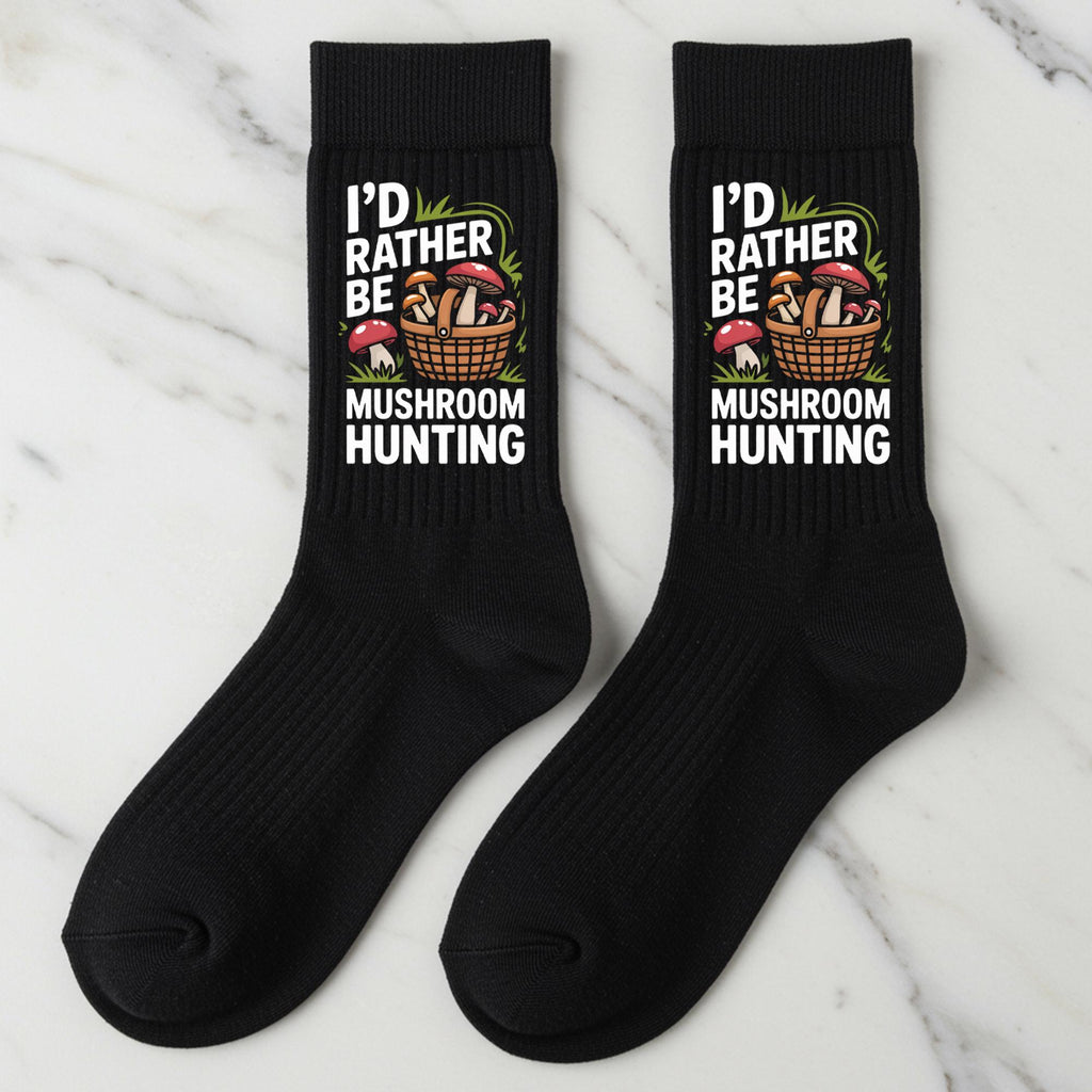 Mushroom Hunting Socks, I'd Rather Be Mushroom Hunting Gift