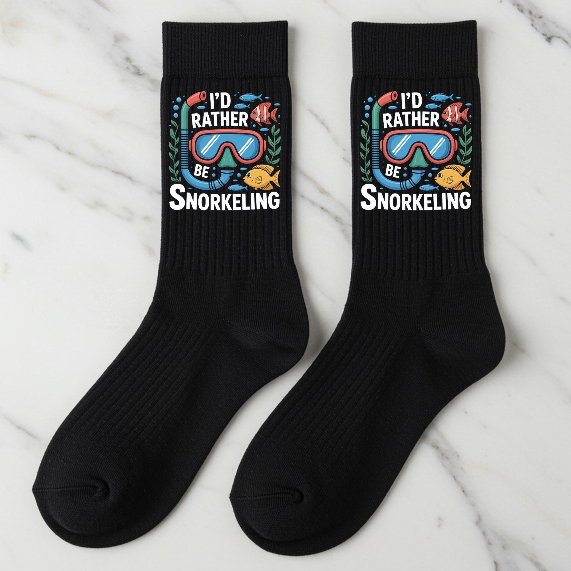 Snorkeling Socks, I'd Rather Be Snorkeling Gift